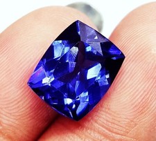 Rare 8 Ct Natural Blue Tanzanite Excellent Cushion Cut Certified Loose Gemstone
