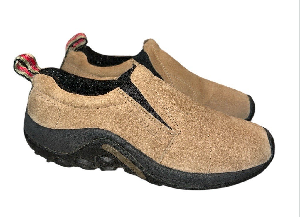 Scarpa Merrell Jungle Moc classica slip on da donna 7 5 camoscio talpa comoda Y2K