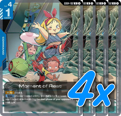 Moment of Rest GD04-102 4x Playset Phantom Aria NM Draw Control Gundam TCG