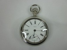 OROLOGIO DA TASCA WALTHAM SILVERODE USA CASSA TRENO FERROVIE CIPOLLA X TASCHINO