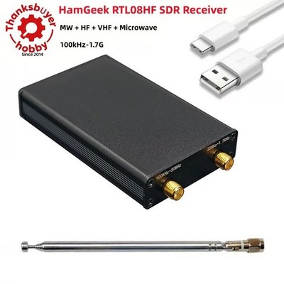 HamGeek RTL08HF SDR Receiver 100kHz-1.7G RTL2832U + R820T2 MW HF VHF    #to