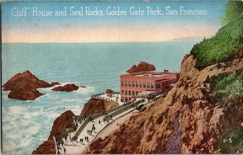 Vintage Cliff House and Seal Rocks Postcard Golden Gate Park San Francisco