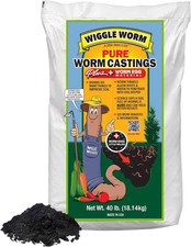 100% Pure Worm Castings with Worm Egg Material, 40Lbs - Organic Soil Amendment