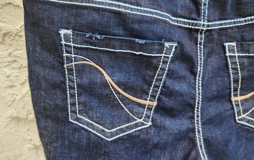22L Lane Bryant Distressed Jean Long Skinny High Rise Dark Denim 22 Long Tall - Picture 10 of 16