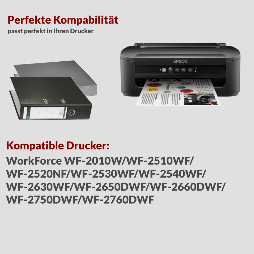 Originale Epson 16 16 XL Patronen Tinte Druckerpatrone T1631 Füller WorkForce WF - Bild 2 von 3