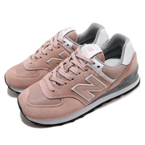 New balance 574 Rosa Blanco Zapatos Tenis Informales para Mujeres Gris  Correr WL574UNC B | eBay