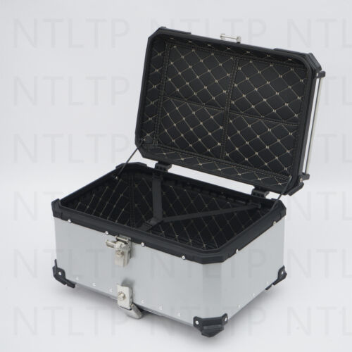 65 Liter Motorrad Alu Top Case XB65 Aluminium Alloy Silber+Unteres Rack Silber - Bild 3 von 8