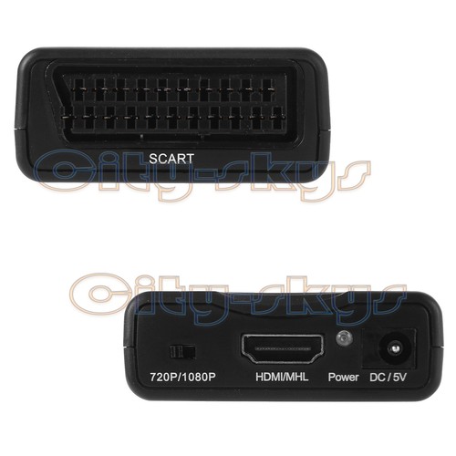 1080P SCART to HDMI Upscaler Converter Video Adapter for HDTV PS2 STB VHS DVD - Picture 4 of 7