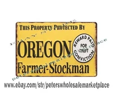 OREGON FARMER STOCKMAN metal tin sign man cave wall restaurant pub