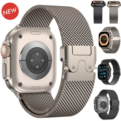 Edelstahl Milanese Loop Armband Für Apple Watch Ultra 2 49mm 46mm 45mm Series 10