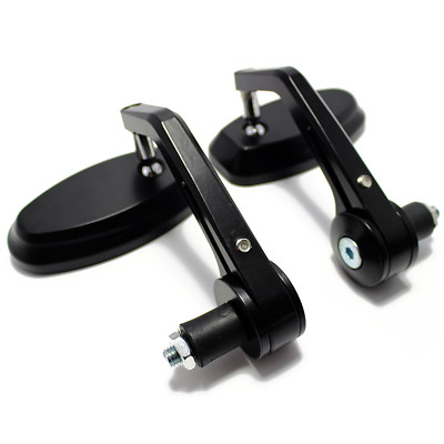 Black Bar End Mirror For Ducati Monster 696 796 900 1100