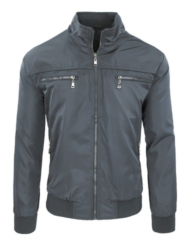 Giubbotto giacca uomo primavera estate grigio casual giubbino trench | eBay