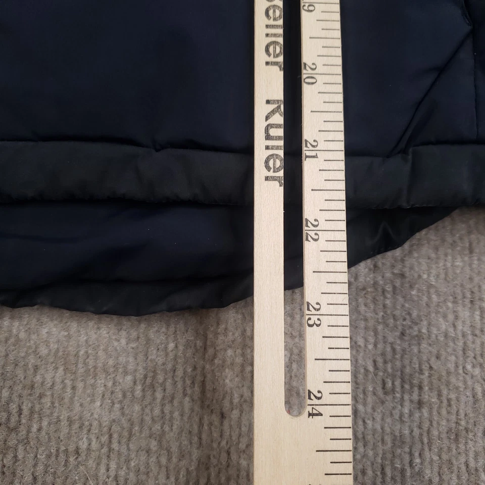 Chaqueta acolchada Lacoste para mujer talla 40 mediana azul plumón de ganso con capucha cremallera completa Z Foto 4 de 4