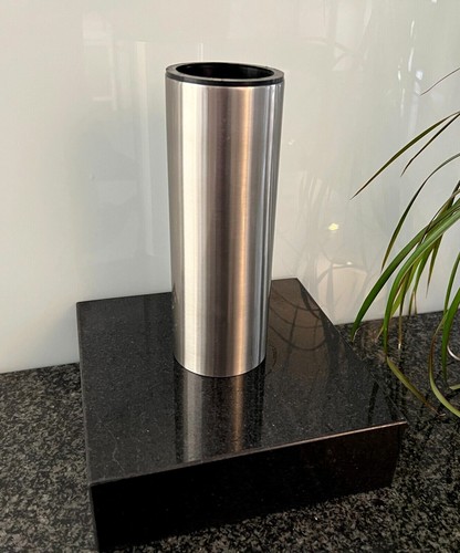 Edelstahl Grablaterne Vase Grablampe Grableuchte Grablicht Sockel Granit Schwarz - Bild 7 von 10