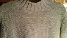 Brandini Australia Sz S Choc Brown Mock Neck Sweater Quality Ribbed knit Cotton