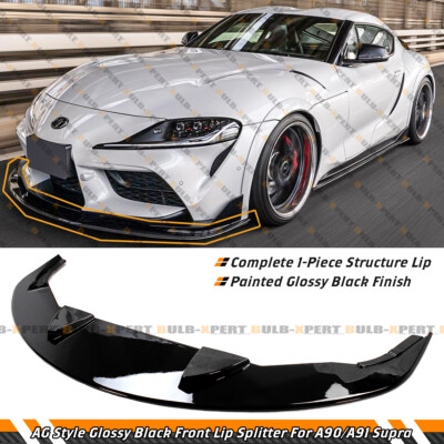 ART Style Gloss Black Front Bumper Lip Splitter For 2020-26 GR Supra A90 A91 MK5
