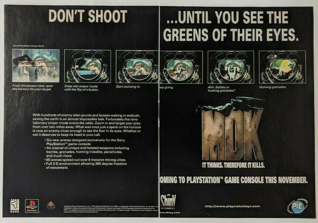 MDK Print Ad Game Poster Art PROMO Original PlayStation PS1