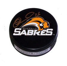 Matthew Barnaby Buffalo Sabres Autographed Hockey Puck  A3445