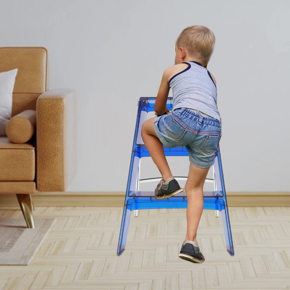 3 Step Ladder Folding Step Stool Modern Folding Step Stool for Adults 44*52*63cm - Image 4 of 4