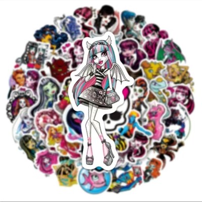 50Pcs Monster High Stickers for Water Bottle Waterproof Vinyl
