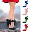 thumbnail 1 - Women Bow-Knot Ankle Strap Sandals Sweet Ladies Point-Toe High Heels Shoes Pumps
