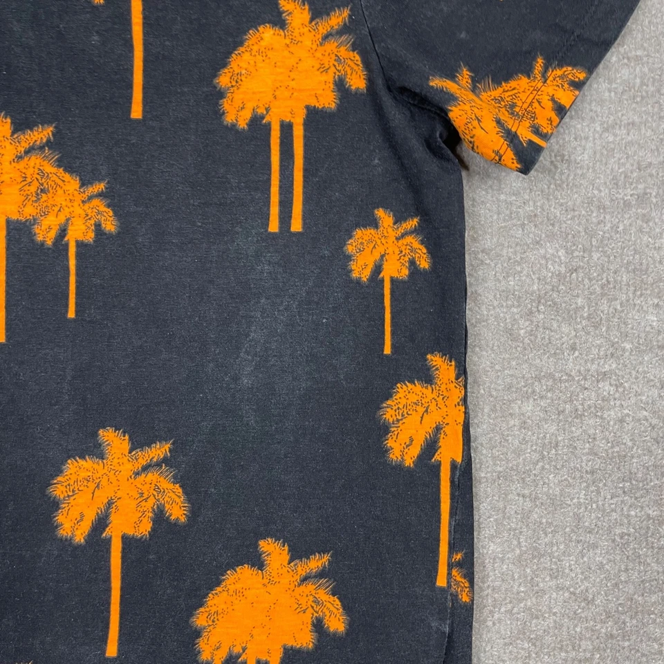 WeSC Мужская рубашка размер M черный короткий рукав ворота пальмы AOP графический футболка - Изображение 3 из 4