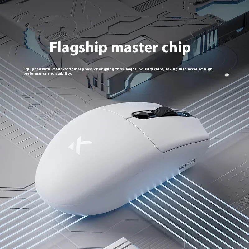 8K Paw3395 Wireless Tri-Mode Bluetooth Gaming Mouse with Long Battery Life-image