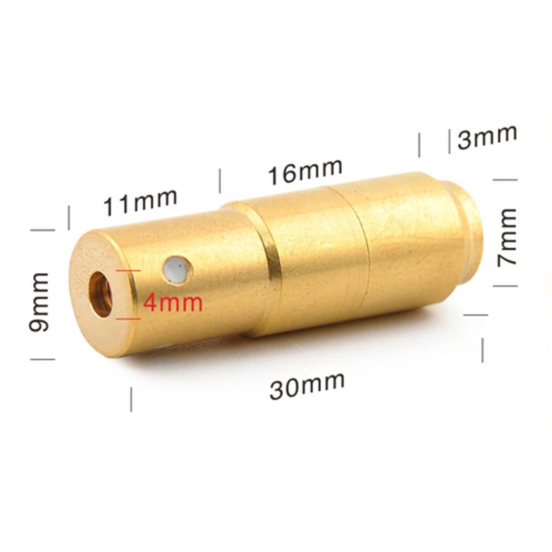 Brass .380ACP Laser Training Bullet Red Laser Bore Sighter for Dry Fire Trainer - Image 3 of 4
