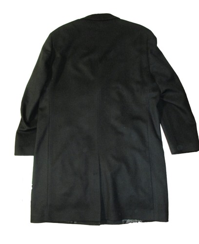 Kenneth Cole Black Cashmere Wool Long Top Coat Overcoat 46R NWT - Picture 5 of 6