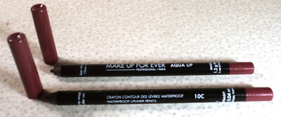 Make Up For Ever Aqua Lip WP Lipliner Pencil - # 10C - Lot of (2) - .04 oz.ea.