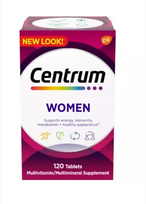 Centrum Women Multivitamin Multimineral Supplement 120 Tab Exp 11/25 FREE SHIP