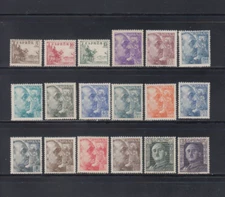 SPAIN ESPAÑA 1949 COMPLETE SET NUEVO MINT MNH EDIFIL 1044-1061 FRANCO LOT 2