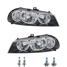 Scheinwerfer Set schwarz inkl. OSRAM Lampen H7 H1 für Alfa Romeo 156 Sportwagon