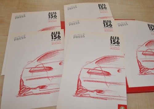 1997 Alfa Romeo 156 Press Kit Folder Photo Brochure Prospekt ENG Edition - Picture 3 of 12