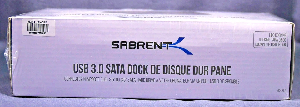 NEW Sealed SABRENT USB 3.0 SATA 2.5" 3.5" HARD DRIVE FLAT DOCKING STATION - Image 3 of 4