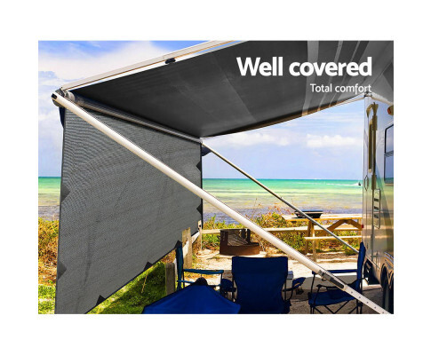 7 Sizes Caravan Privacy Screens 1.95m Roll Out Awning End Wall Side Sun Shade - Picture 23 of 49