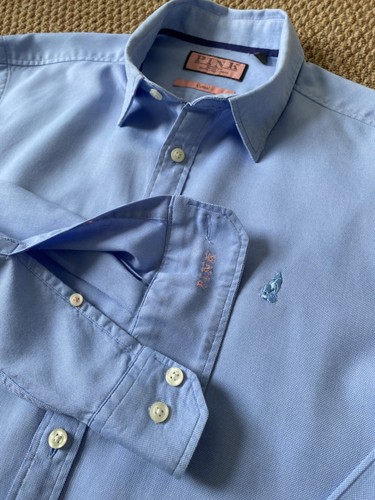 THOMAS PINK FREIZEIT BLAU LANGARM SHIRT M MEDIUM