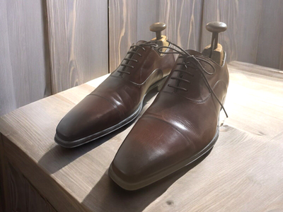 Magnanni #12549 Cap Toe Oxford Dress Shoe in BROWN Men display picture 3