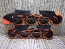 Falcon Roller Derby Replacement Wheels GTX 5 Silver Speed Rating Bearings Orange