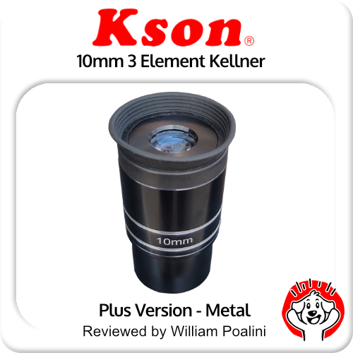 10mm Kson 3 Element Kellner 45º Eyepiece (1.25") Warm Climate Version (Metal) - Foto 1 di 1