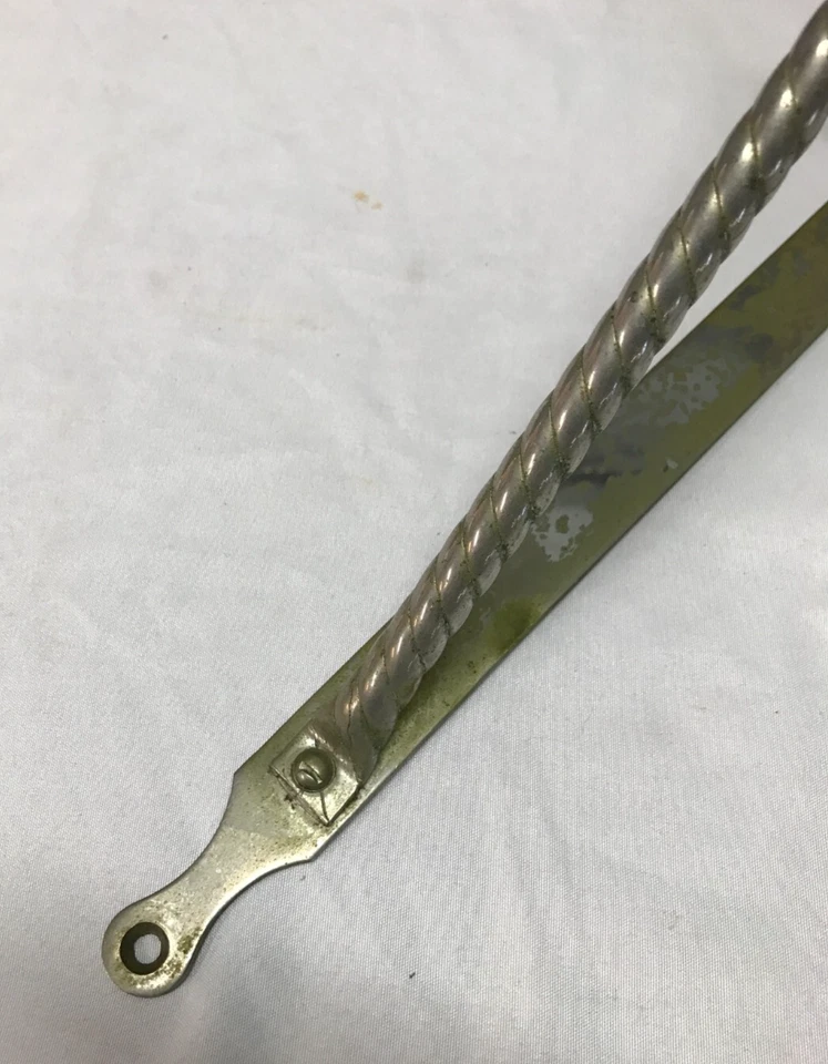 De Colección Pequeño Par de Soportes de Soporte de Estante de Latón Niquelado Cuerda Giratoria Antiguo 859-25B Foto 3 de 4