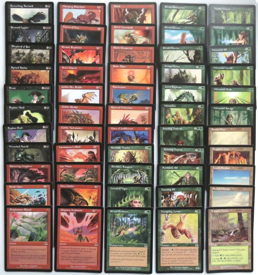 ONSLAUGHT ~ Complete 110 Card COMMON SET MtG syphon mind wellwisher blightstone - Image 3 of 4