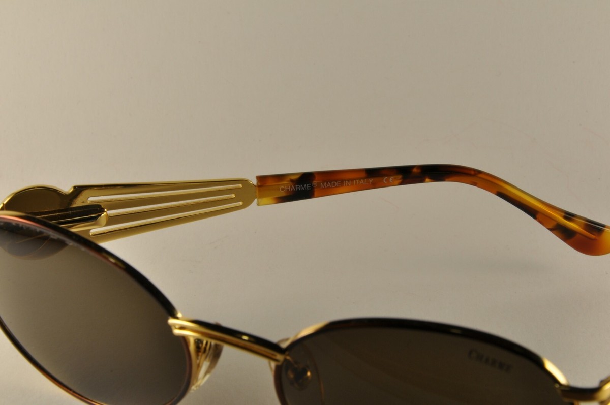 Elegant Tan Vintage Sunglasses NOS NOS Charme MOD. 7522 COL. 120 Vintage Sunglasses hand made  main image 4