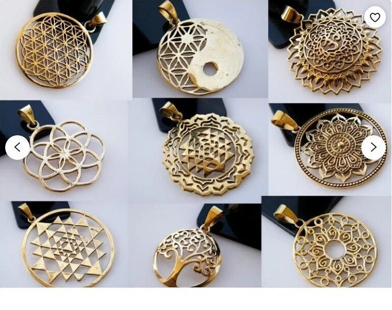 LOTE DE 20 PIEZAS DE COLGANTES TRIBALES BOHEMIOS DE LATÓN GEOMETRÍA SAGRADA MEZCLA AL POR MAYOR Foto 2 de 3