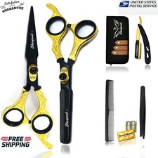 6.5" Professional Hair Cutting Japanese Scissors Thinning Barber Shears Set Kit
