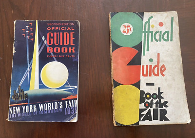 1933 Chicago Century of Progress & 1939 NY worlds fair Guides Lot of 2