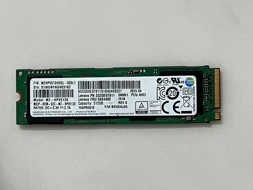 Samsung SM951 MZ-HPV5120 512GB M.2 2280 PCIe3.0 x4 AHCI SSD Lenovo PN SSD0E97911 - Afbeelding 3 van 8