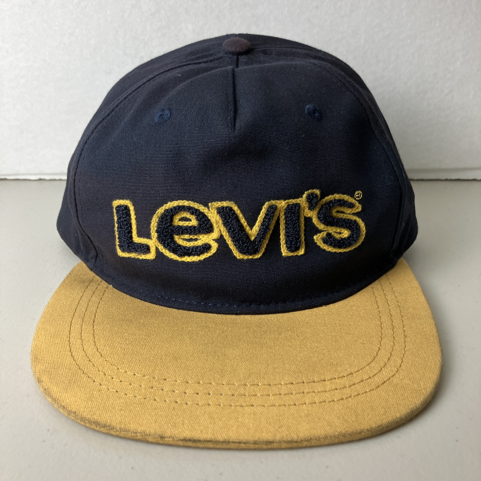 Levi's Hat Cap Adjustable Strapback Navy Blue & Y… - image 1