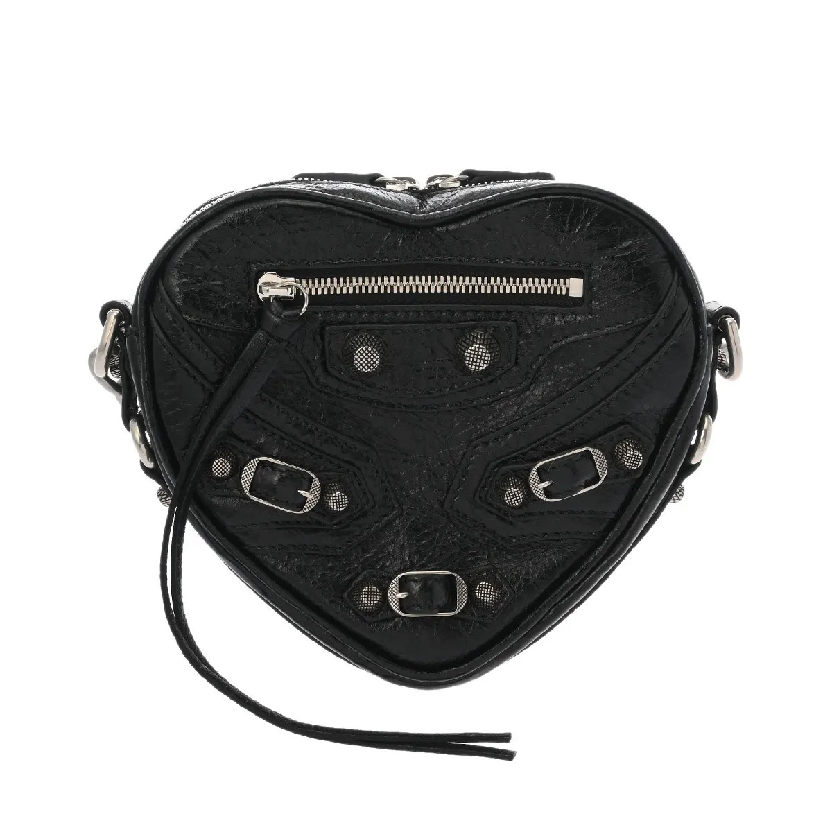 Balenciaga LE CAGOLE 722781 Shoulder Bag Lambskin Black #WB6528