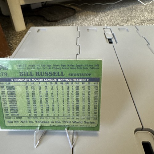 1982 TOPPS BASEBALL BILL RUSSELL #279 DODGERS Free Ship - Picture 10 of 14